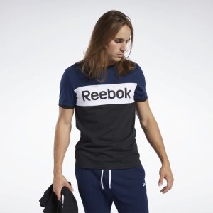 Reebok Training Essentials Linear Logo T Shirt Herren - Navy - DE 579-XRB